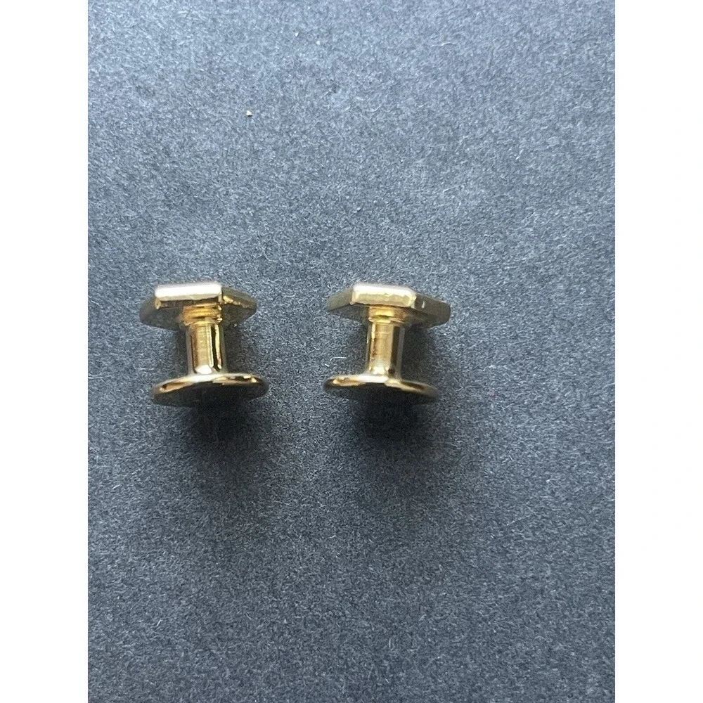 Vintage Men’s Black Gold Tone Formal Casual Cuff Links